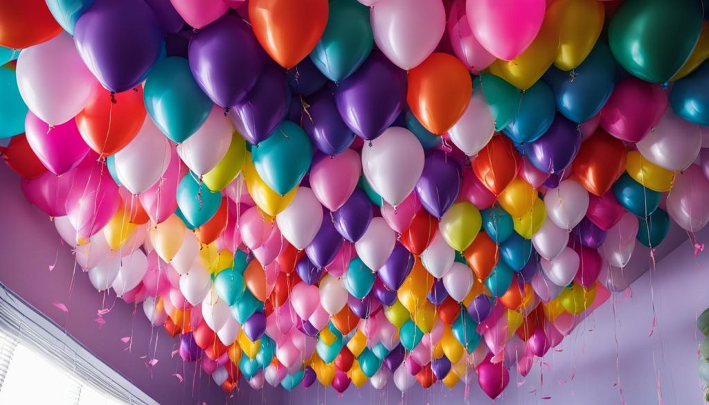 DIY ceiling balloon decorations