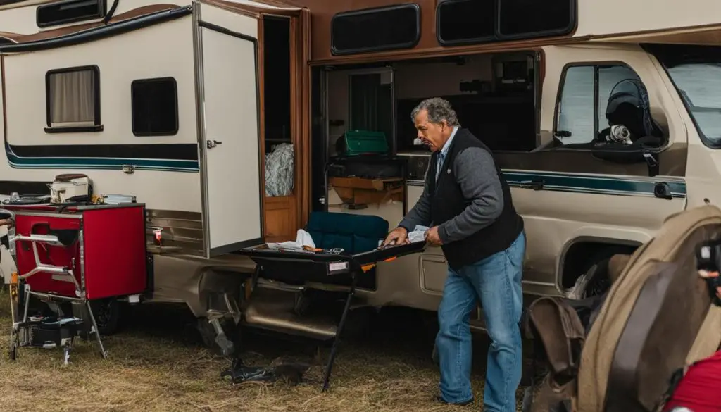 how to remove couch from rv
