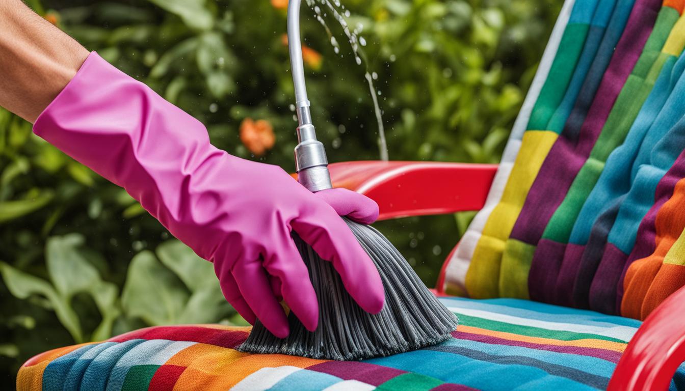 how to wash outdoor chair cushions