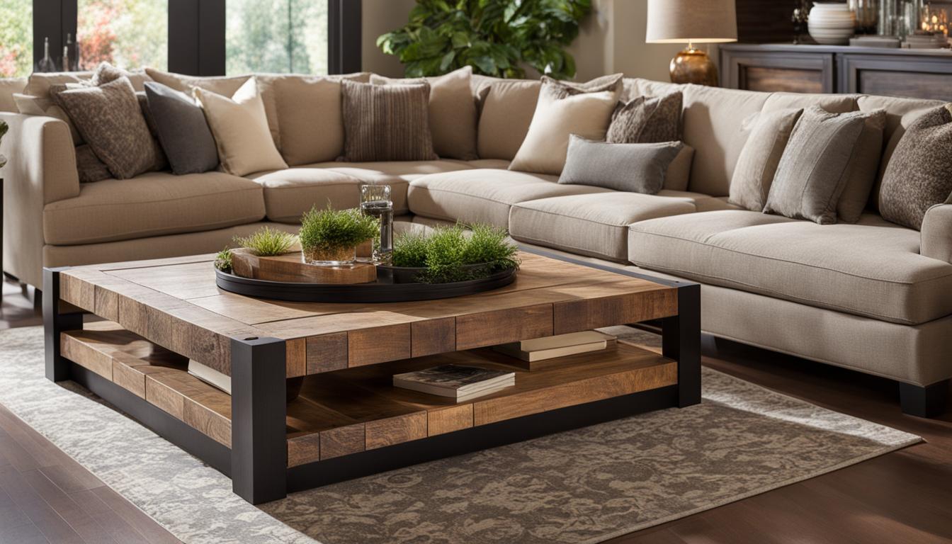square rustic coffee table